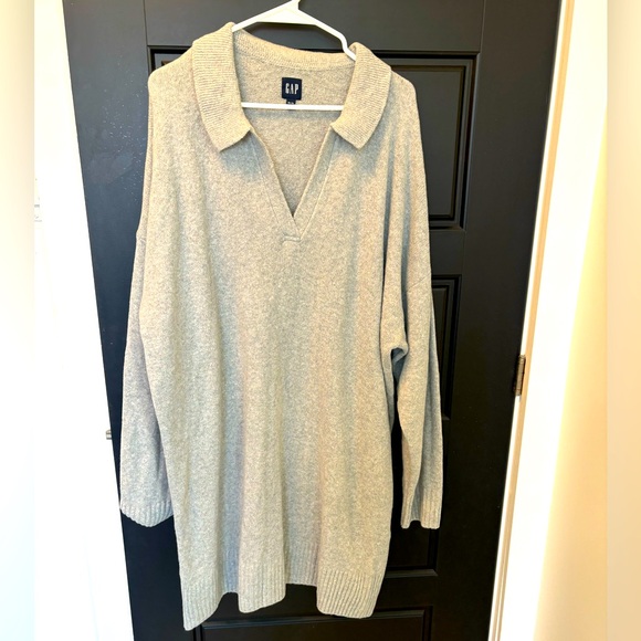🩷2/$30❤️GAP CashSoft Polo Mini Sweater Dress Size XXL - Picture 3 of 6
